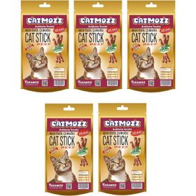 CatMozz 5x10'lu Stick Biftekli Kediler İçin Ödül Çubuğu