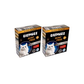 CatMozz Dust Free Süper Premium Aktif Karbon Topaklaşan Hipoalerjik İnce 2x8 lt Kedi Kumu