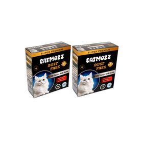 CatMozz Dust Free Süper Premium Aktif Karbon Topaklaşan Hipoalerjik İnce 2x8 lt Kedi Kumu