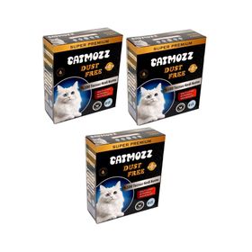 CatMozz Dust Free Süper Premium Aktif Karbon Topaklaşan Hipoalerjik İnce 3x8 lt Kedi Kumu
