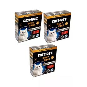 CatMozz Dust Free Süper Premium Aktif Karbon Topaklaşan Hipoalerjik İnce 3x8 lt Kedi Kumu