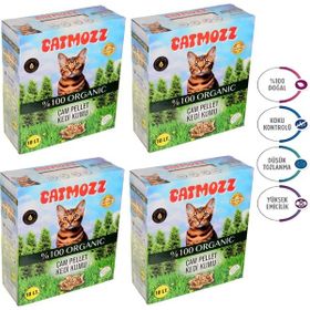 CatMozz Eco Hipoalerjenik Organik 4x10 lt Çam Peleti Kedi Kumu
