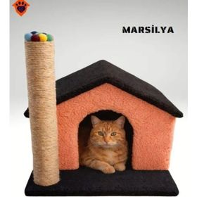 CatMozz Marsilya Yuvalı Kedi Tırmalama Oyuncağı ve Evi
