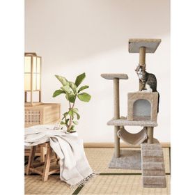 CatMozz Şanghay Yuvalı Kedi Tırmalama Oyuncağı ve Evi