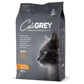 Cats Grey Vanilya Aromalı 16 kg Bentonit Topaklanan Kedi Kumu