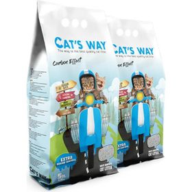 Cat's Way 2x5 lt Granüle Carbon Tanecikli Kedi Kumu