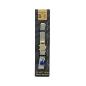 Cattie 1 x 15-25 cm Haki Güvenlik Tokalı Dokuma Kedi Boyun Tasması