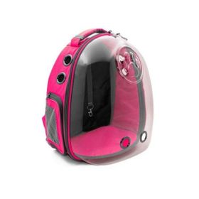 Cattie Pembe 25x30x40 cm Şeffaf Kedi ve Küçük Irk Köpek Taşıma Sırt Çantası