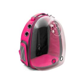 Cattie Pembe 25x30x40 cm Şeffaf Kedi ve Küçük Irk Köpek Taşıma Sırt Çantası