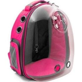 Cattie Pembe 25x30x40 cm Şeffaf Kedi ve Küçük Irk Köpek Taşıma Sırt Çantası