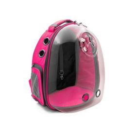Cattie Pembe 25x30x40 cm Şeffaf Kedi ve Küçük Irk Köpek Taşıma Sırt Çantası