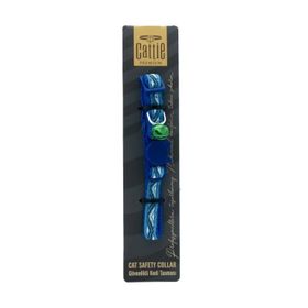 Cattie Royal Mavi 1x15-25 cm Özel Desenli Dokuma Kedi Boyun Tasması