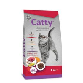 Catty 1 Kg Kuzu Etli Ve Pirinçli Yetişkin Kedi Maması