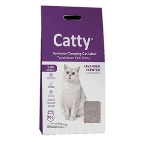 Catty 10 lt Lavanta Kokulu Bentonit İnce Taneli Kedi Kumu