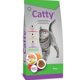 Catty Adult Sterilised 15 kg Somonlu Kısırlaştırılmış Yetişkin Kedi Maması