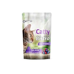 Catty Bistro Sağlıklı Kemikler Somonlu Yaban Mersinli ve Kızılcıklı 60 gr Kedi Ödül Maması