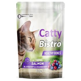 Catty Bistro Sağlıklı Kemikler Somonlu Yaban Mersinli ve Kızılcıklı 60 gr Kedi Ödül Maması
