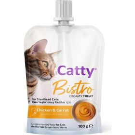 Catty Bistro Tavuklu ve Havuçlu 100 gr Krema Kısır Kedi Ödül Maması