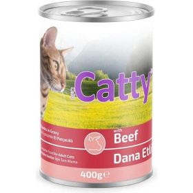 Catty Sos İçinde Dana Etli 400 gr Yetişkin Kedi Konservesi