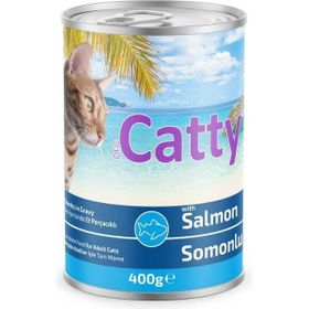 Catty Sos İçinde Somonlu 400 gr Yetişkin Kedi Konservesi
