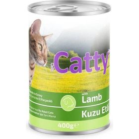 Catty Soslu Kuzulu 400 gr Yetişkin Kedi Konservesi