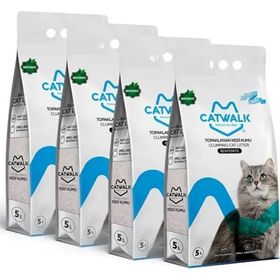 Catwalk 4x5 lt Marsilya Sabun Kokulu İnce Taneli Kedi Kumu