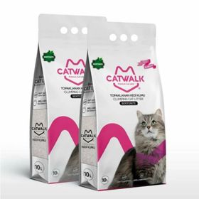 Catwalk Bentonit Bebek Pudralı 2x10 lt İnce Taneli Kedi Kumu