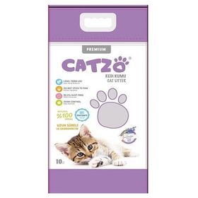 Catzo Bentonit Lavanta Kokulu Topaklanan 10 lt Kedi Kumu