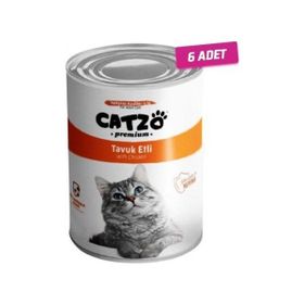 Catzo Premium 400 gr Tavuklu Parça Etli Yetişkin Kedi Konservesi
