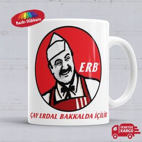 Çay Erdal Bakkalda İçilir Porselen Kupa Bardak