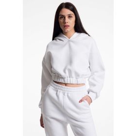 Caya CY84156 Kapüşonlu Oversize Yüksek Bel İçi Polarlı Kumaş Kadın Eşofman Takımı