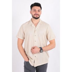 Cazador 2000 Bej Kısa Kol Erkek Gömlek