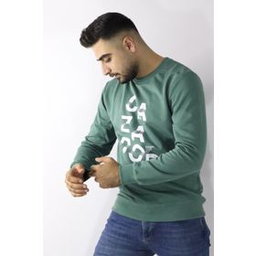 Cazador 22KCEEO05109 Erkek Yeşil Bisiklet Yaka Sweatshirt