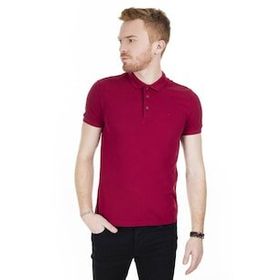 Cazador 22yceeo04613 Bordo Polo Yaka Erkek T-shirt