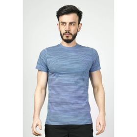 Cazador 4014 İndigo Bisiklet Yaka Erkek T-Shirt