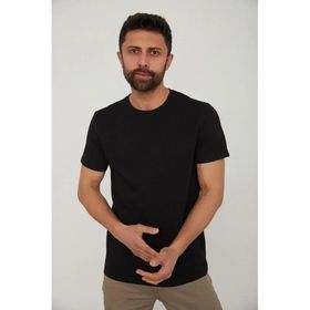 Cazador 4154 Siyah Erkek Battal O Yaka T-Shirt