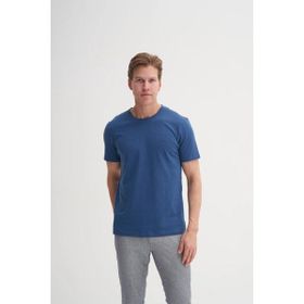 Cazador 4602 İndigo Orta Bisiklet Yaka Flamlı Erkek T-Shirt