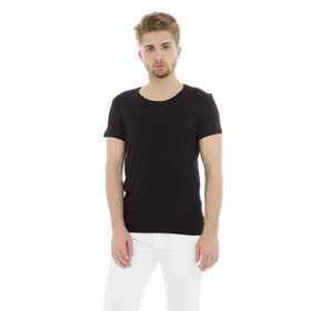 Cazador 4602 Siyah Orta Bisiklet Yaka Flamlı Erkek T-Shirt