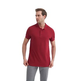 Cazador 4613 Bordo Polo Yaka Erkek T-Shirt