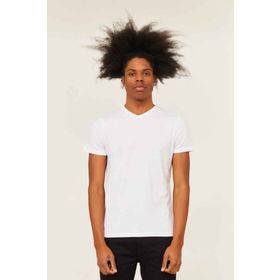 Cazador 4624 Beyaz V Yaka Erkek T-Shirt