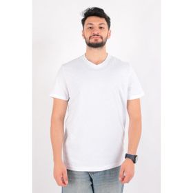 Cazador 4624 Beyaz V Yaka Erkek T-Shirt