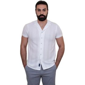 Cazador Caz 2000 Ekru Erkek Kısa Kollu Gömlek