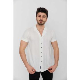 Cazador Caz 2000 Ekru Erkek Kısa Kollu Gömlek