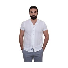 Cazador Caz 2000 Ekru Erkek Kısa Kollu Gömlek