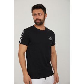 Cazador CAZ 4070 Baskılı Sırt Yaka Siyah Erkek T-Shirt