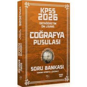 CBA Yayınları Barış Salt 2026 KPSS Lise Ortaöğretim Ön Lisans Coğrafya Pusulası Çözümlü Soru Bankası