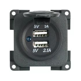CBE MP2USB 5V 1A + 2.1A Çift USB Şarj Soketi Kapaklı Giriş