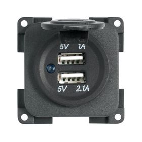 CBE MP2USB 5V 1A + 2.1A Çift USB Şarj Soketi Kapaklı Giriş