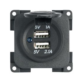 CBE MP2USB 5V 1A + 2.1A Çift USB Şarj Soketi Kapaklı Giriş