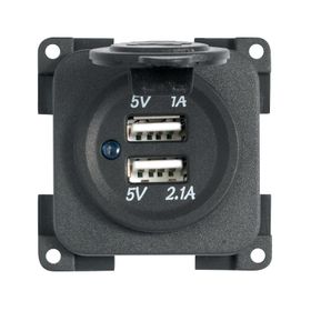 CBE MP2USB 5V 1A + 2.1A Çift USB Şarj Soketi Kapaklı Giriş